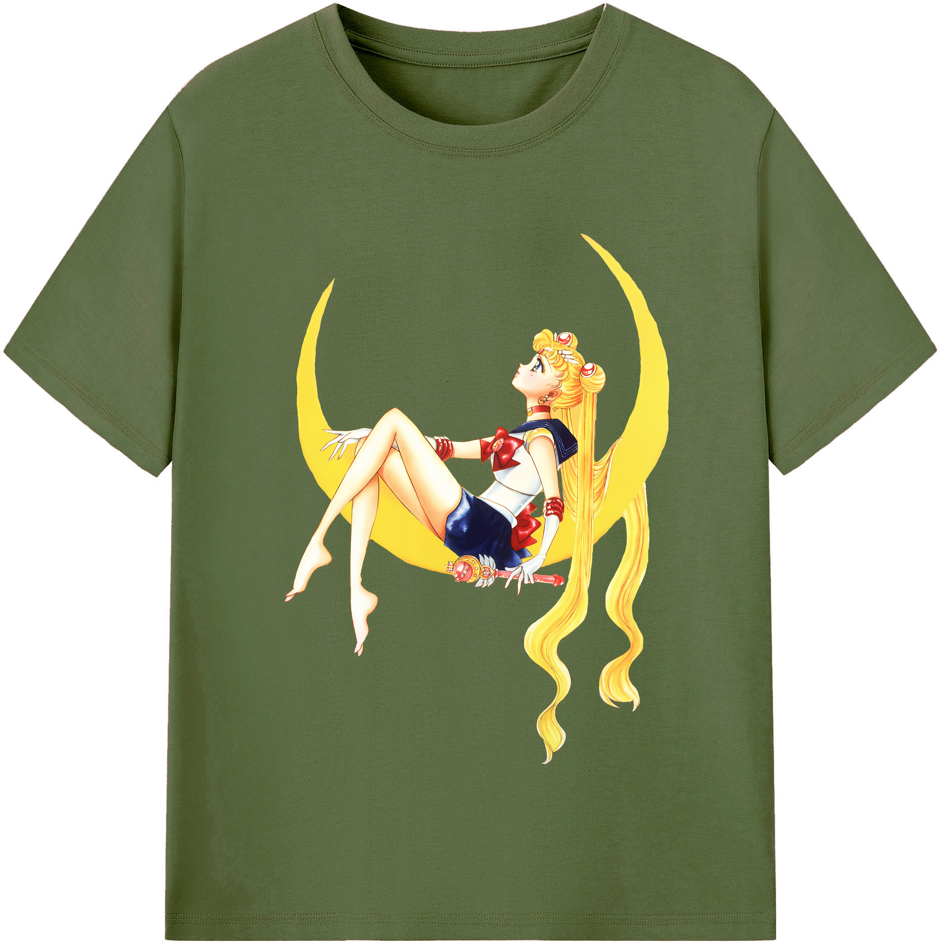 （画像用） 美少女戦士セーラームーン 月野 うさぎ つきの うさぎ Sailor Moon Tsukino Usagi 綿100％半袖Tシャツ（フロントプリント）